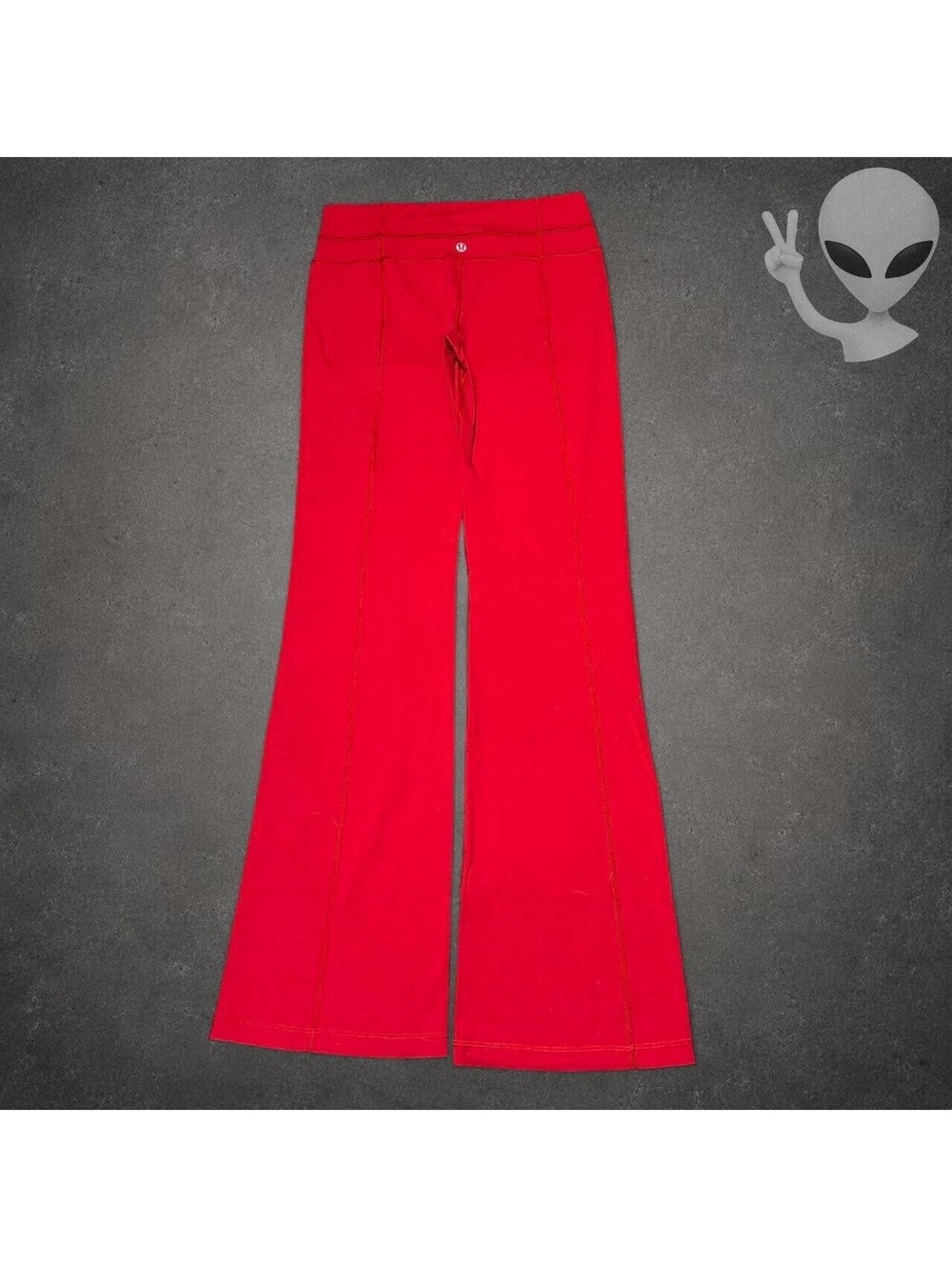 Lululemon Groove Super High Rise Flared Pant Nulu Red Womens Size M
